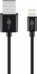 Goobay 63523 cable de conector Lightning 1 m Negro 