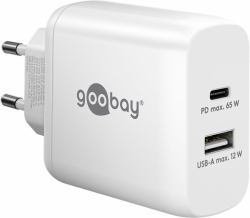 Goobay 65410 cargador de dispositivo móvil Auriculares, Portátil, Reloj inteligente Blanco Corriente alterna Interior 