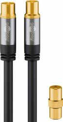 Goobay 70384 cable coaxial 5 m Negro 