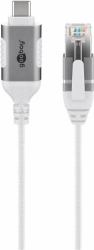 Goobay 74389 cambiador de género para cable USB 3.1 type A RJ45 Blanco 