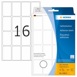 HERMA 10613 etiqueta autoadhesiva Rectángulo redondeado Blanco 512 pieza[s] 