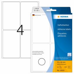HERMA 10618 etiqueta autoadhesiva Rectángulo redondeado Blanco 128 pieza[s] 