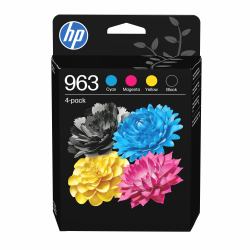 HP Paquete de 4 cartuchos de tinta Original 963 negro/cian/magenta/amarillo 