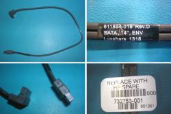 HP Hard drive SATA cable cable de SATA 0,356 m Negro 
