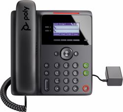 HP Poly Teléfono IP Poly Edge B30 y habilitado para alimentación a través de Ethernet [PoE] 