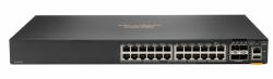 HPE Aruba Networking Aruba CX 6200F 24G Class-4 PoE 4SFP+ 370W Gestionado L3 Gigabit Ethernet [10/100/1000] Energía sobre Ethernet [PoE] 1U 