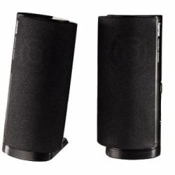 Hama | Altavoz estéreo con conexión USB A y Jack de 3,5mm, control de volumen integrado, color negro. 