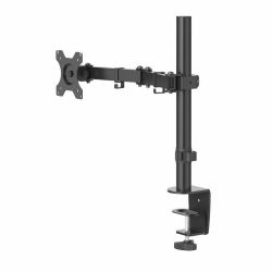Hama | Soporte Monitor de 13" a 32" con 1 Brazo [VESA 75x75-100x100, Inclinación +45°/-45°, Giro 180°, hasta 10kg, Ajustable en Altura], Color Negro 