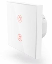 Hama | Interruptor Wifi y táctil [Compatible con Alexa / Google Home, Temporizador, Control con aplicación], Color Blanco 