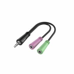 Hama 00200352 cable de audio 0,15 m 3,5mm 2 x 3.5mm Negro 