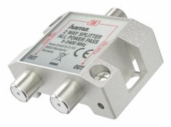 Hama 00205231 cable divisor y combinador Divisor de señal para cable coaxial Plata 