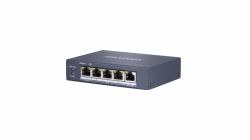 Hikvision DS-3E0505HP-E switch No administrado Gigabit Ethernet [10/100/1000] Energía sobre Ethernet [PoE] Azul 