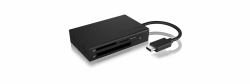 ICY BOX IB-CR401-C3 lector de tarjeta USB 3.2 Gen 1 [3.1 Gen 1] Type-C Negro 