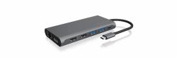 ICY BOX IB-DK4050-CPD Alámbrico USB 3.2 Gen 1 [3.1 Gen 1] Type-C Antracita 