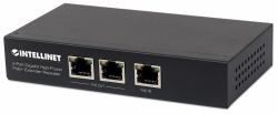 Intellinet Répéteur / prolongateur PoE+ Gigabit haute puissance 2 ports, compatible IEEE 802.3at/af [PoE+/PoE], boîtier métal, Alimentation par Ethernet, Power Over Ethernet, garantie de 3 ans 