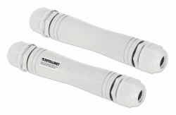 Intellinet Kit extendeur PoE+ extérieur très longue portée Fast Ethernet, étend le PoE jusqu’à 1000 m, 1 port PD jusqu’à 95 W, compatible IEEE 802.3bt [4PPoE], IP67, lot de 2 modules, plastique, gris, Alimentation par Ethernet, Power Over Ethernet, garantie de 3 ans 