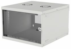 Intellinet Armoire réseau murale 19" [basique], 6U, profondeur 400 mm, grise, en kit, charge max. 50 kg, profondeur utile 340 mm, porte en verre, fixations murales non incluses 