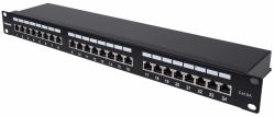 Intellinet Panneau de brassage, Cat6A, FTP, 24 ports, 1U, blindé, blocs 90° à insertion par le dessus [punch-down], noir 