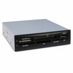 Inter-Tech CI-02 lector de tarjeta USB 2.0 Interno Negro 