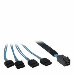 Inter-Tech 0.5m SFF 8643/4x SATA 0,5 m Negro, Azul 