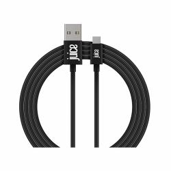 Juice JUI-CABLE-TYPEC-TYPEC-1M-RND-BLK cable USB USB 3.2 Gen 1 [3.1 Gen 1] 2 m USB A USB C Negro 