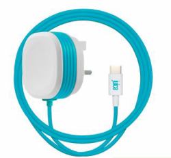Juice JUI-MAINS-TYPEC-2.4A-ECO Smartphone, Tableta Azul, Blanco Corriente alterna Interior 