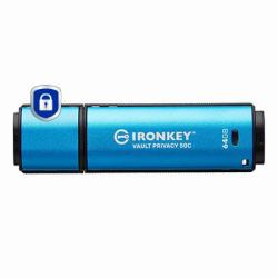 Kingston Technology IronKey 64GB USB-C Vault Privacy 50C cifrado AES-256, FIPS 197 