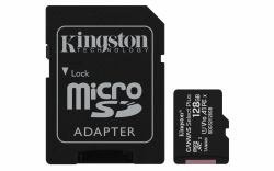Kingston Technology Canvas Select Tarjeta micSDXC Plus 100R A1 C10 de 128 GB + ADP 
