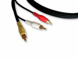 Kramer Electronics 3xRCA M/M, 4.6m cable de vídeo compuesto 4,6 m RCA Negro 
