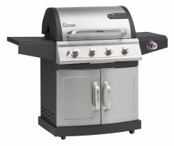 LANDMANN Miton PTS 4.1 Parrilla Gas Carro Negro, Plata 
