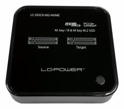 LC-Power LC-DOCK-M2-NVME base de conexión para disco duro USB 3.2 Gen 2 [3.1 Gen 2] Type-C Negro 