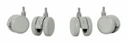 Leitz 53740085 rueda para mobiliario Gris 4 cm 4 pieza[s] 