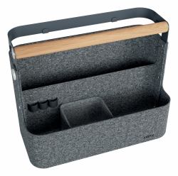 Leitz 61990089 caja de almacenaje Rectangular Sentido, Poliéster reciclado, Haya Gris 