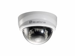 LevelOne Cámara de red domo fijas, 2-Megapixel, 802.3af PoE, día/noche, indicadores LED IR 