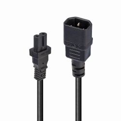 Lindy 30311 cable de transmisión Negro 1 m C14 acoplador C7 acoplador 