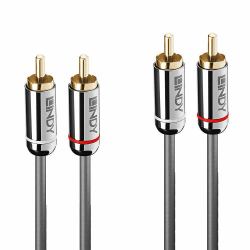 Lindy 35344 cable de audio 0,5 m 2 x RCA Antracita 