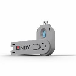 Lindy 40622 bloqueador de puerto Llave de bloqueador de puerto USB tipo A Azul Acrilonitrilo butadieno estireno [ABS] 1 pieza[s] 