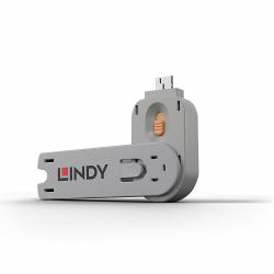 Lindy 40623 bloqueador de puerto Llave de bloqueador de puerto USB tipo A Naranja Acrilonitrilo butadieno estireno [ABS] 1 pieza[s] 