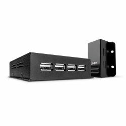 Lindy 42681 ampliador de red Transmisor y receptor de red Negro 