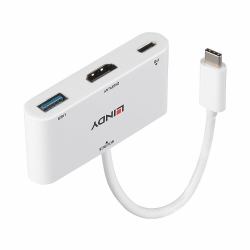 Lindy 43340 Adaptador gráfico USB 3840 x 2160 Pixeles Blanco 