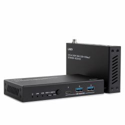 Lindy 43421 ampliador de red Transmisor y receptor de red Negro 