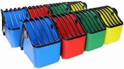 LocknCharge LNC7055 carrito y armario de dispositivo portátil Cajón organizador de dispositivos portátiles Azul, Verde, Rojo, Amarillo 