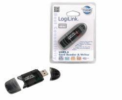 LogiLink Cardreader USB 2.0 Stick external for SD/MMC lector de tarjeta Negro 