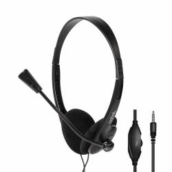 LogiLink HS0055 auricular y casco Auriculares Alámbrico Diadema Música/uso diario Negro 