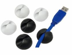 LogiLink KAB0009 abrazadera para cable Negro, Blanco 6 pieza[s] 