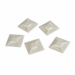 LogiLink Cable tie mounts, ABS, 100 - Stk., transp., self-adhesive, - 40x40 mm - Warranty: 12M