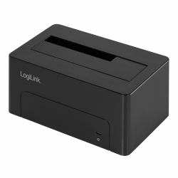 LogiLink QP0027 base de conexión para disco duro USB 3.2 Gen 2 [3.1 Gen 2] Type-C Negro 