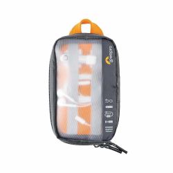 Lowepro GearUp Pouch Mini Bolso Nylon, Poliéster, Antidesgarros Gris, Naranja 