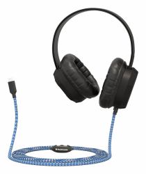 MAXCases MC-HPX-USBC auricular y casco Auriculares Alámbrico Diadema Educación USB Tipo C Negro, Azul 