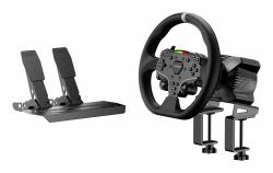 Moza Racing RS074 mando y volante Negro Bluetooth/USB Volante + Pedales Digital PC 